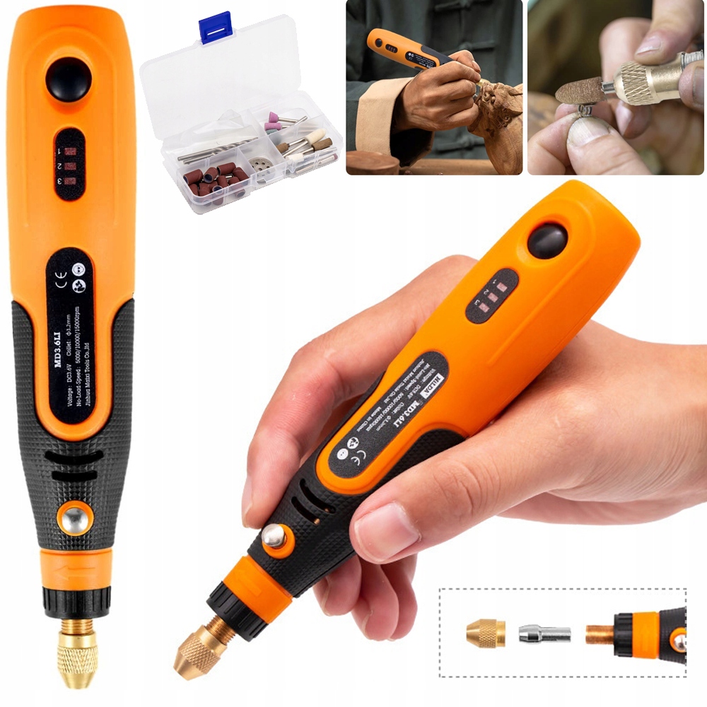 Mini Akumulátorová Bruska Přesná Frézka Multifunkční Sada