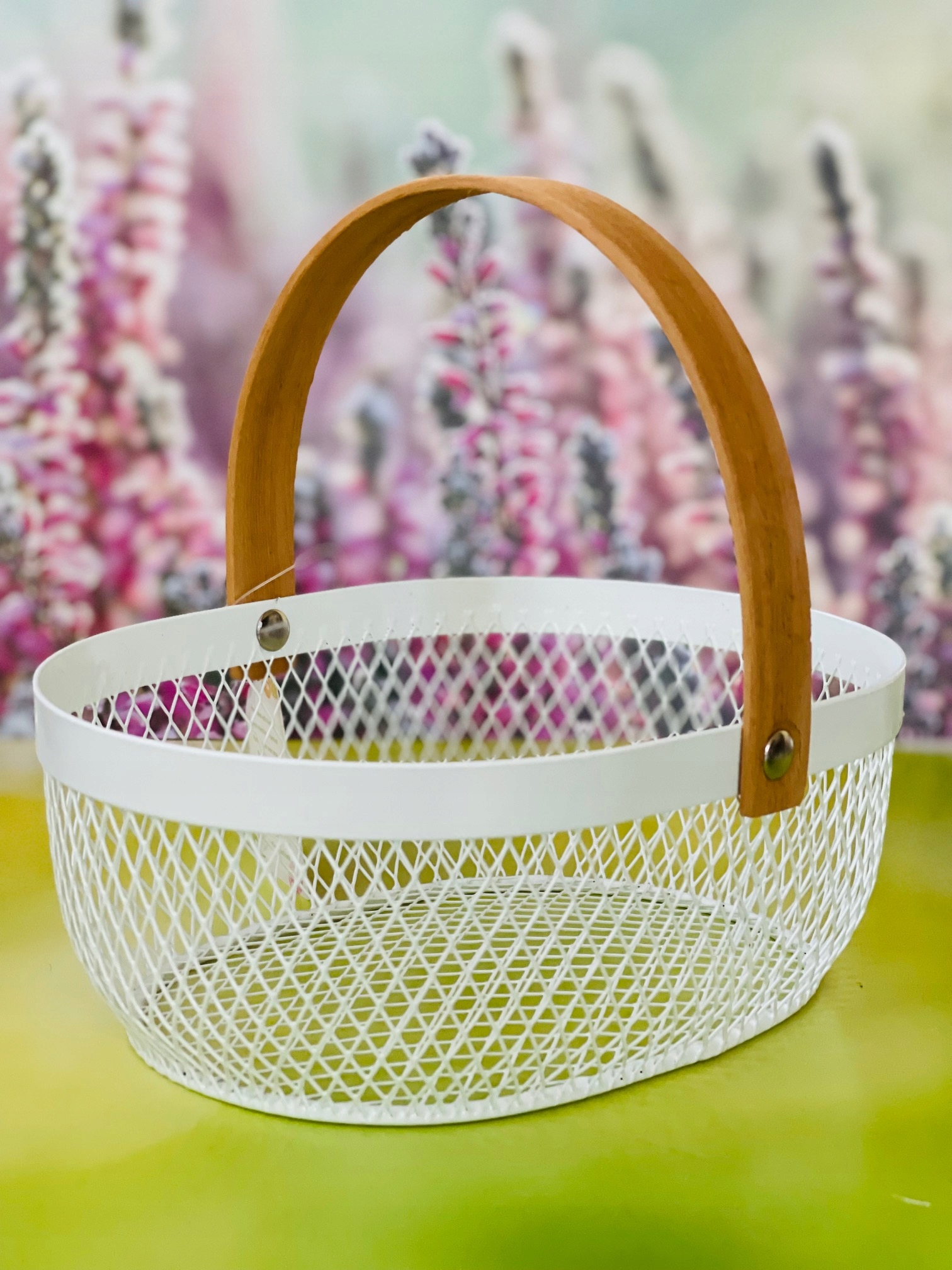 METALOWY KOSZYK KOSZYCZEK ORGANIZER METAL DREWNO b Marka Style Home