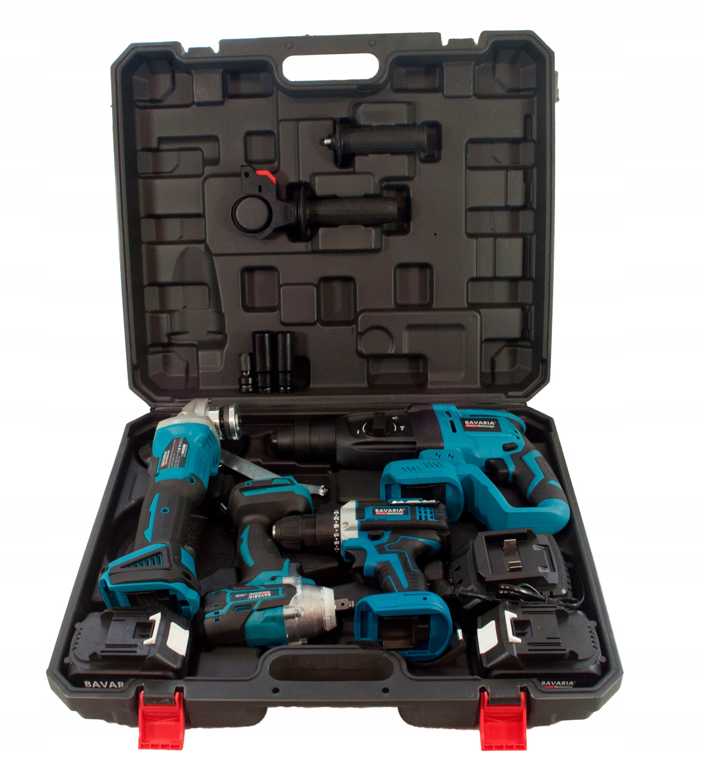 ３つセット ZESTAW NARZĘDZI AKUMULATOROWYCH MŁOTOWIERTARKA SZLIFIERKA