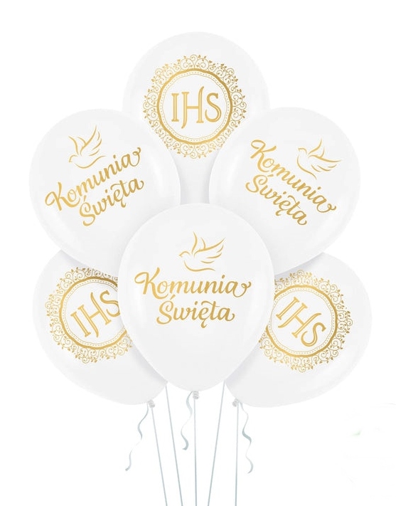 

Zestaw Balonów Komunijnych białe Balony komunia