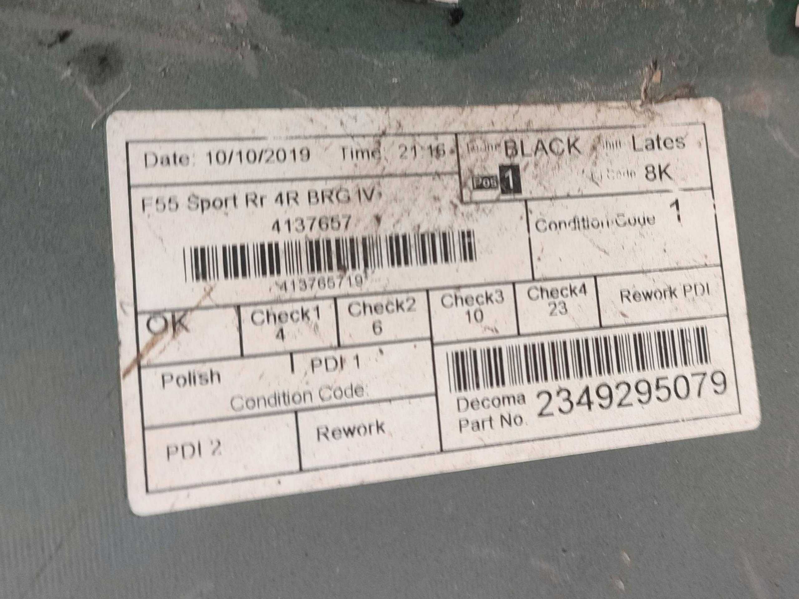 bumper rear part MINI COOPER F55 LIFT LAK: C3B (18-20)