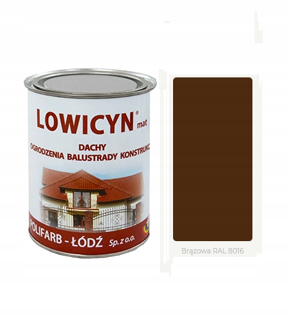 Lowicyn 5l dach ocynk Brązowy Ral 8016 Mat
