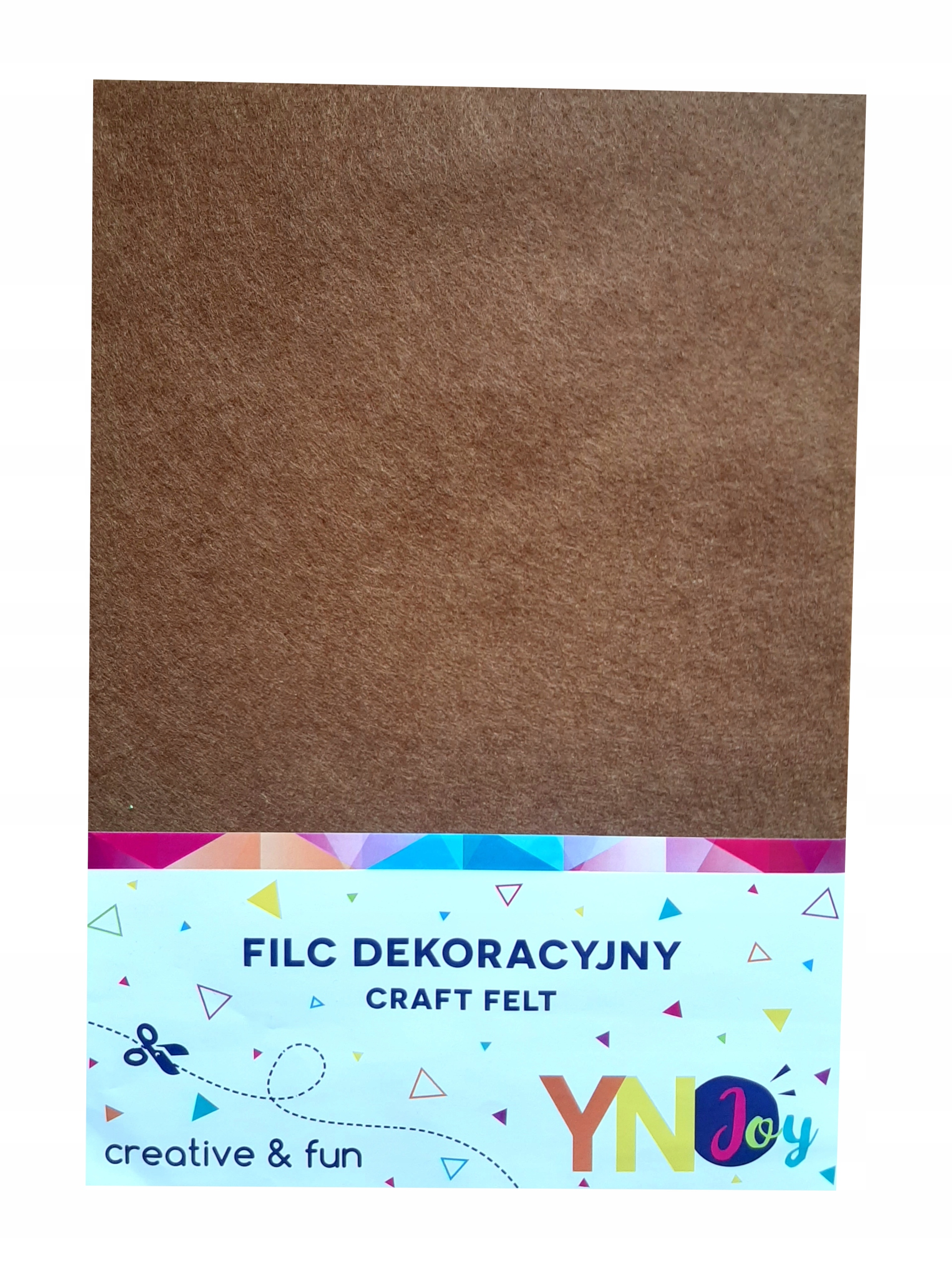 Filc dekoracyjny brązowy 20x30