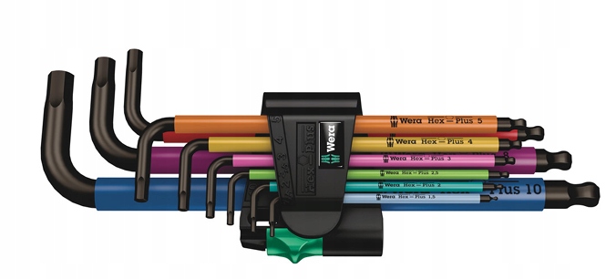 Zestaw kluczy imbusowych trzpieniowych Wera 950/9 Hex-Plus 9 szt.