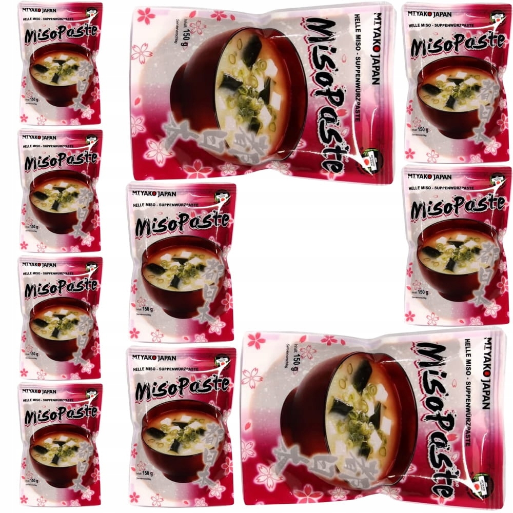 Levně 10 x Sójová pasta na japonskou polévku Shiro Miso Jasná bílá 150 g Miyako