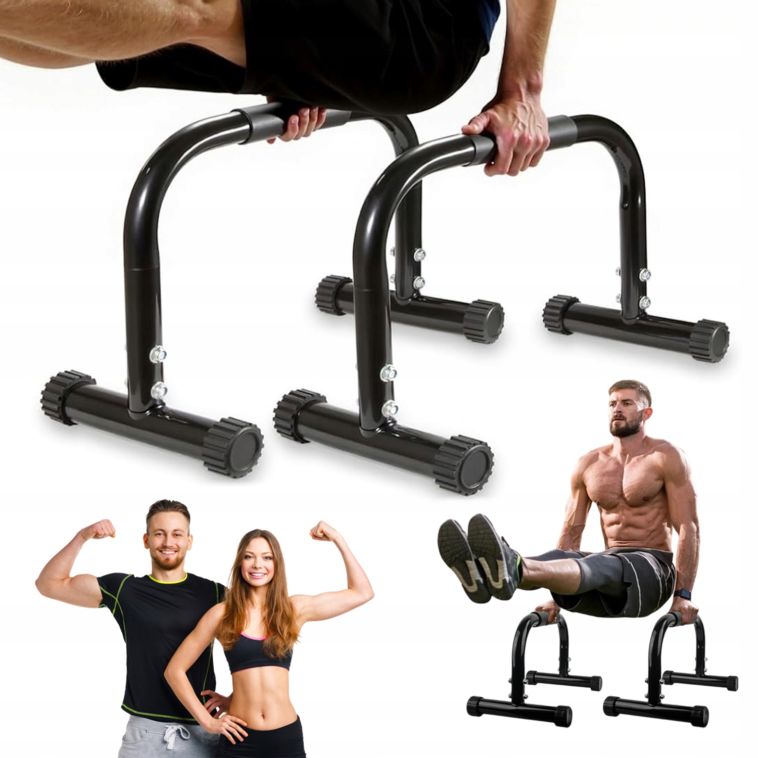 Madla Na Kliky Kovové Protiskluzové Rukojeti Fitness Kalistenika 2 Ks