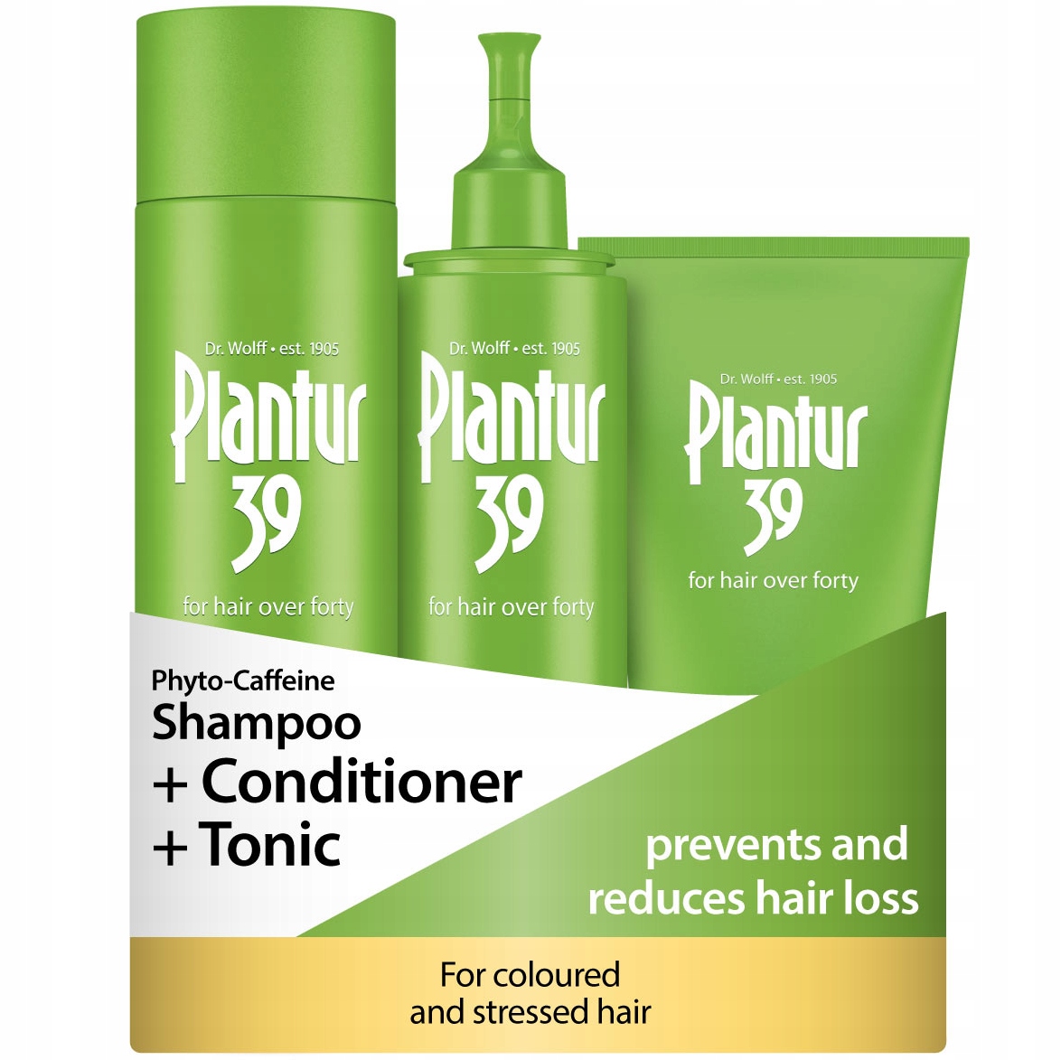 Plantur 39 Tonic+Szampon+Odżywka włosy farbowane i zniszczone 200/250/150ml