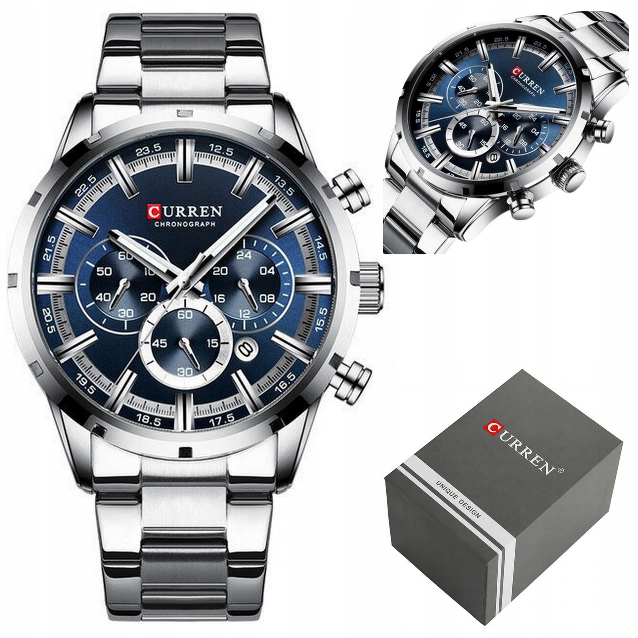 Pánské Hodinky Curren Barson chronograf datumovka Box Gravírování