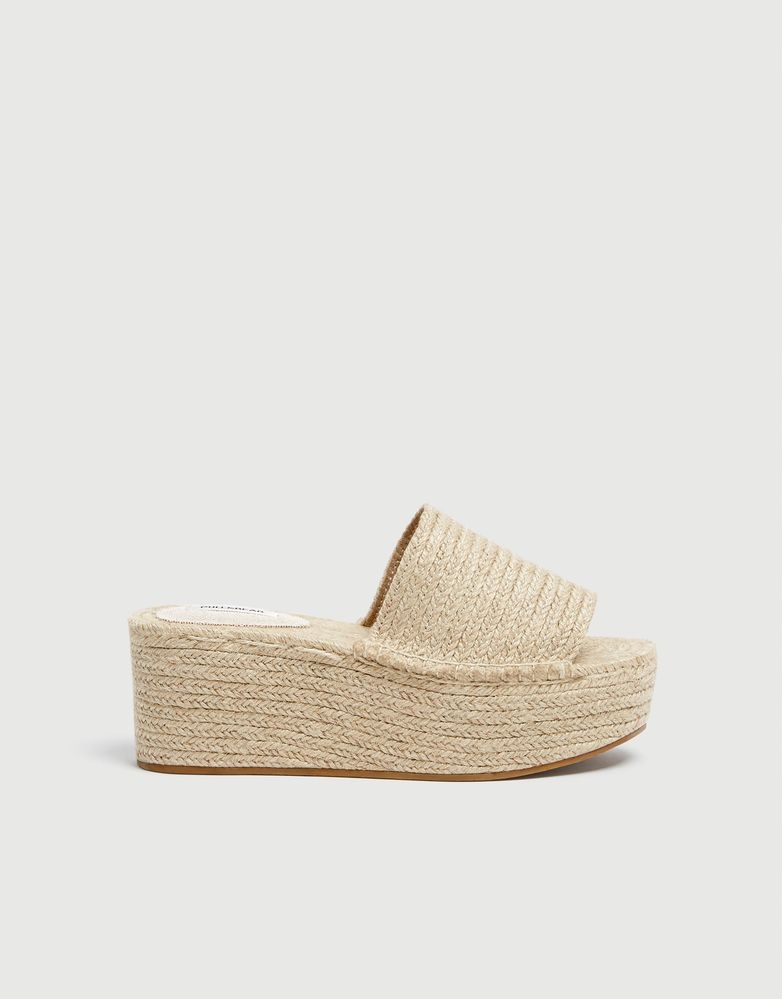 Sandalias plataforma esparto 2025 pull and bear