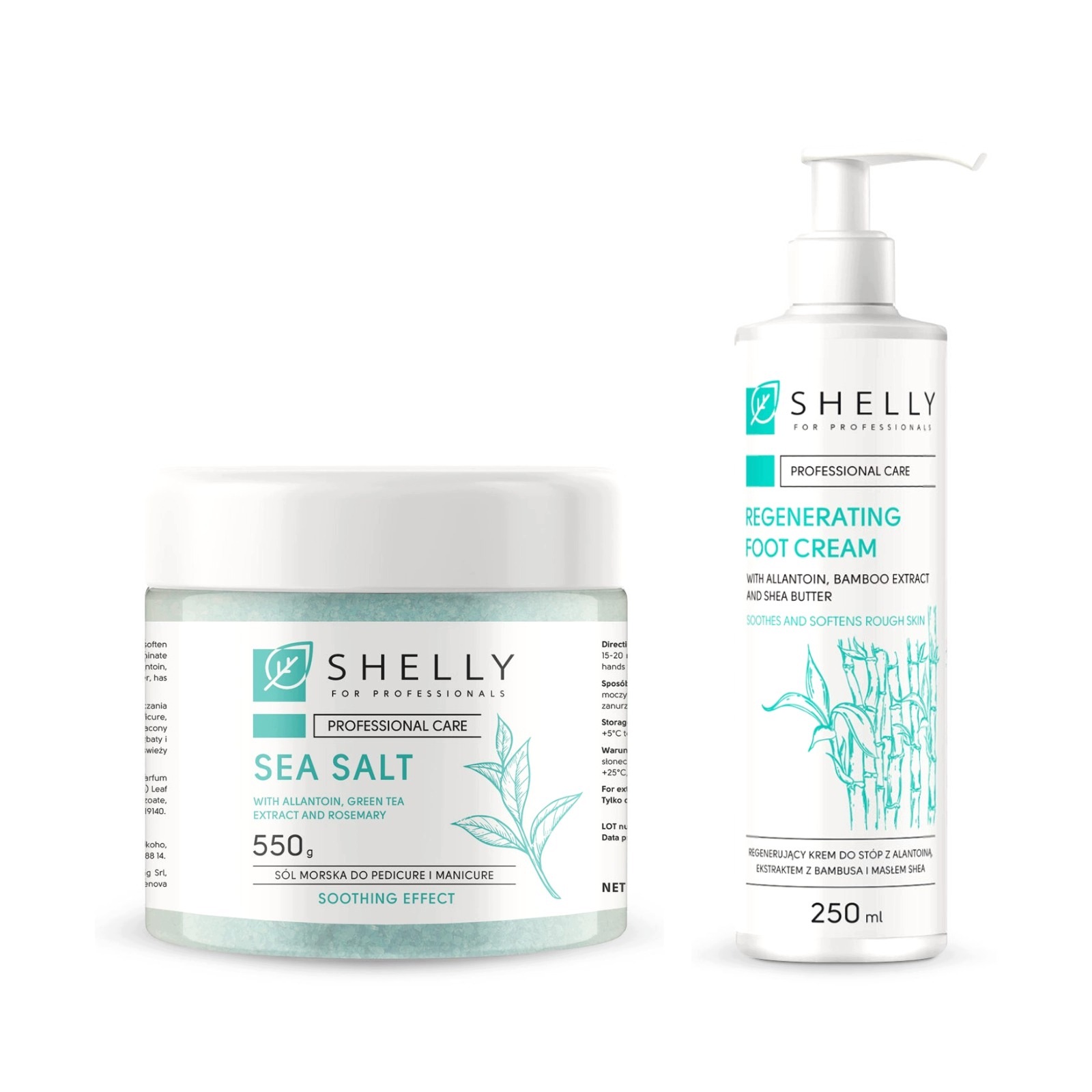 Sada na nohy Shelly, sůl do koupele 550 g a regenerační krém 250 ml