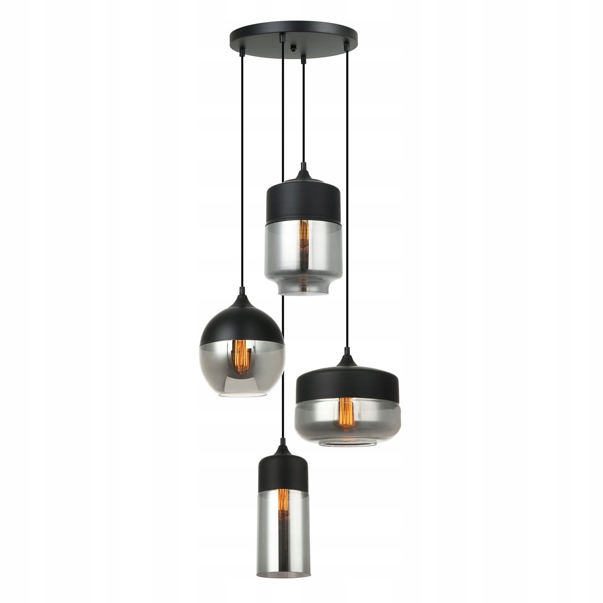 Závěsná lampa lustr Italux Molina Led černá