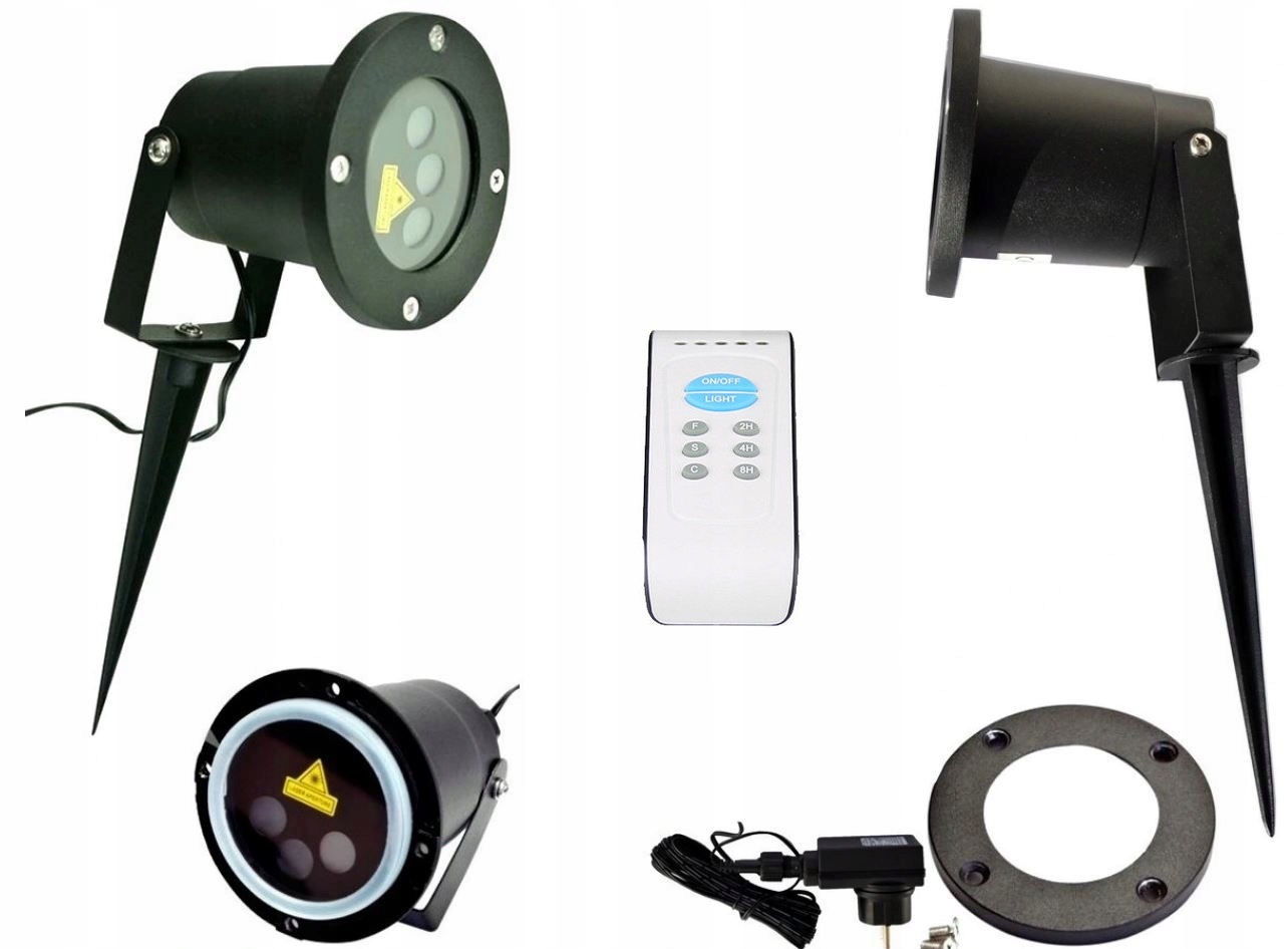 PROJEKTOR LASEROWY RGB RUCHOMY ŚWIĄTECZNY PREZENT STAR SHOWER LAMPKI CHOINK