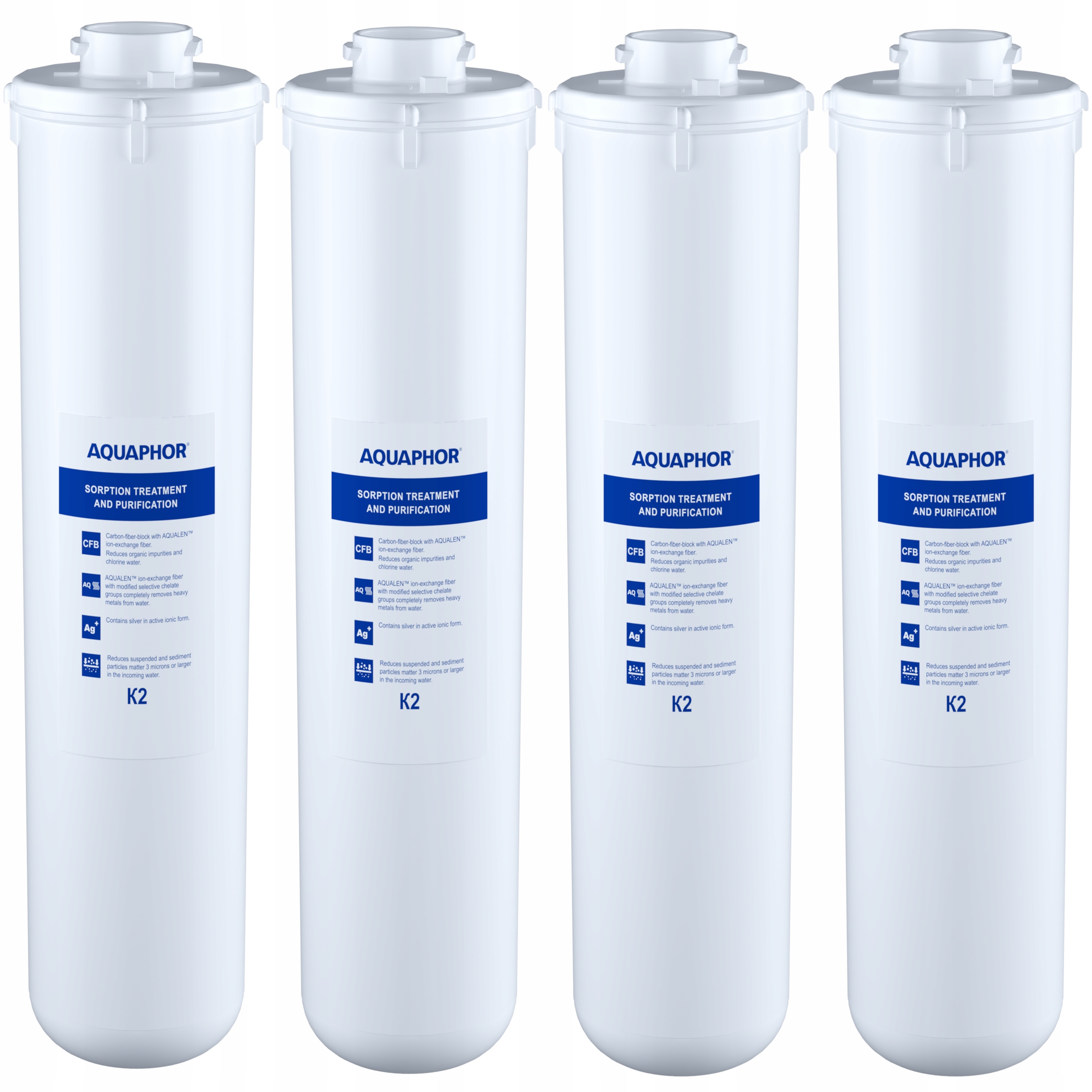 Filtračné kazety Aquaphor K2 4 ks Aqualen a aktívne uhlie