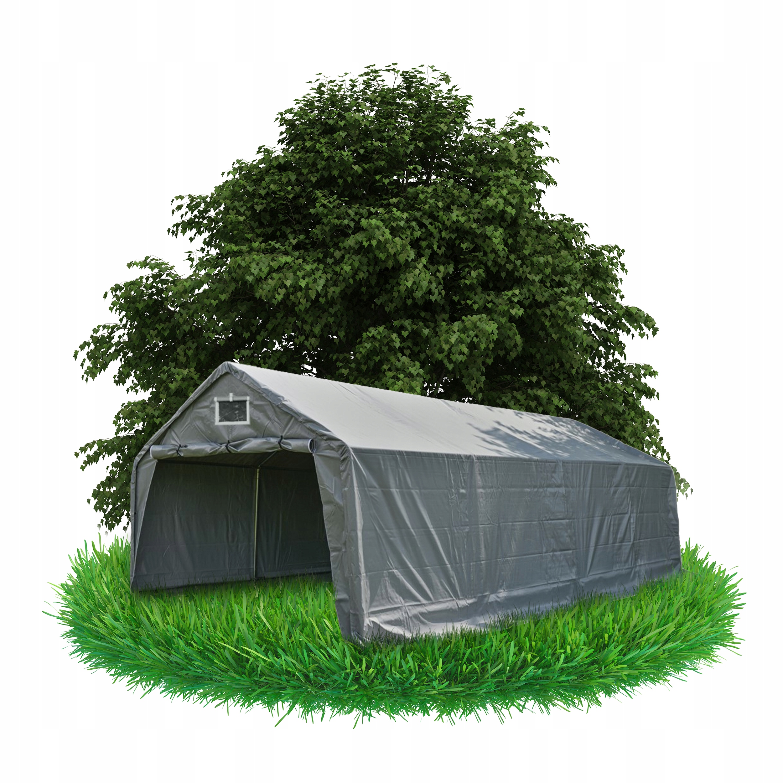 Namiot Garażowy Magazynowy 4x8 M Pvc Mocny Wiata Carport Garaż Warsztat NG5
