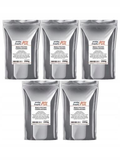 Levně Čokoládová Poleva Bílá 5 kg pro rozpouštění kroužků na dezerty Kol-Pol