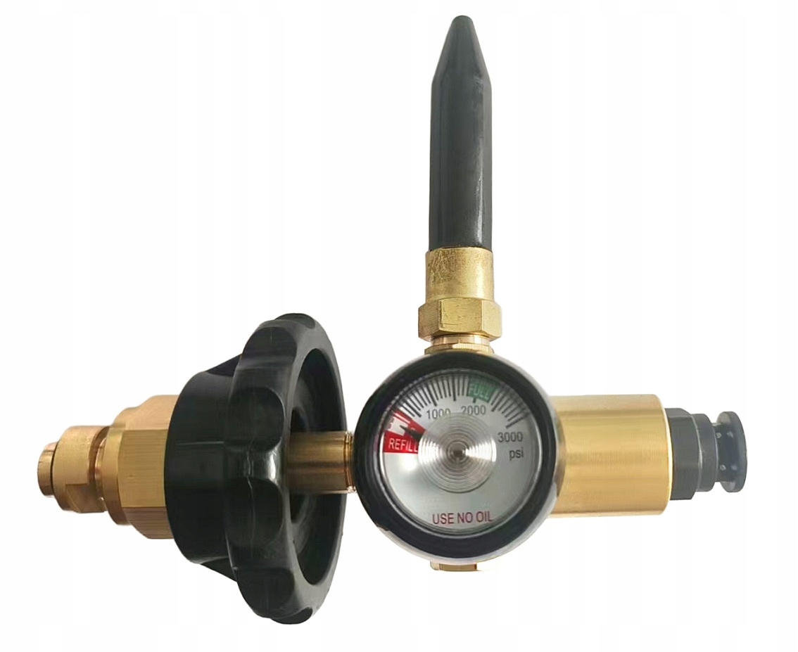 Měděný redukční ventil Tilt s manometrem