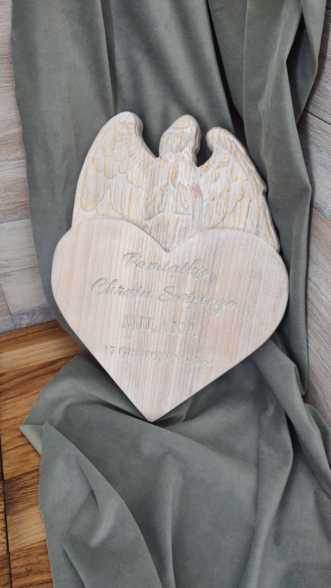 Obrázek Anděl na Památku Svatého Křtu Srdce dárek od kmotrů 30