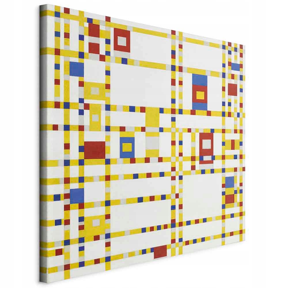 Piet Mondrian Broadway Obraz Na Plátně Abstrakce Kubismus Kancelář Obývací Pokoj 80x80