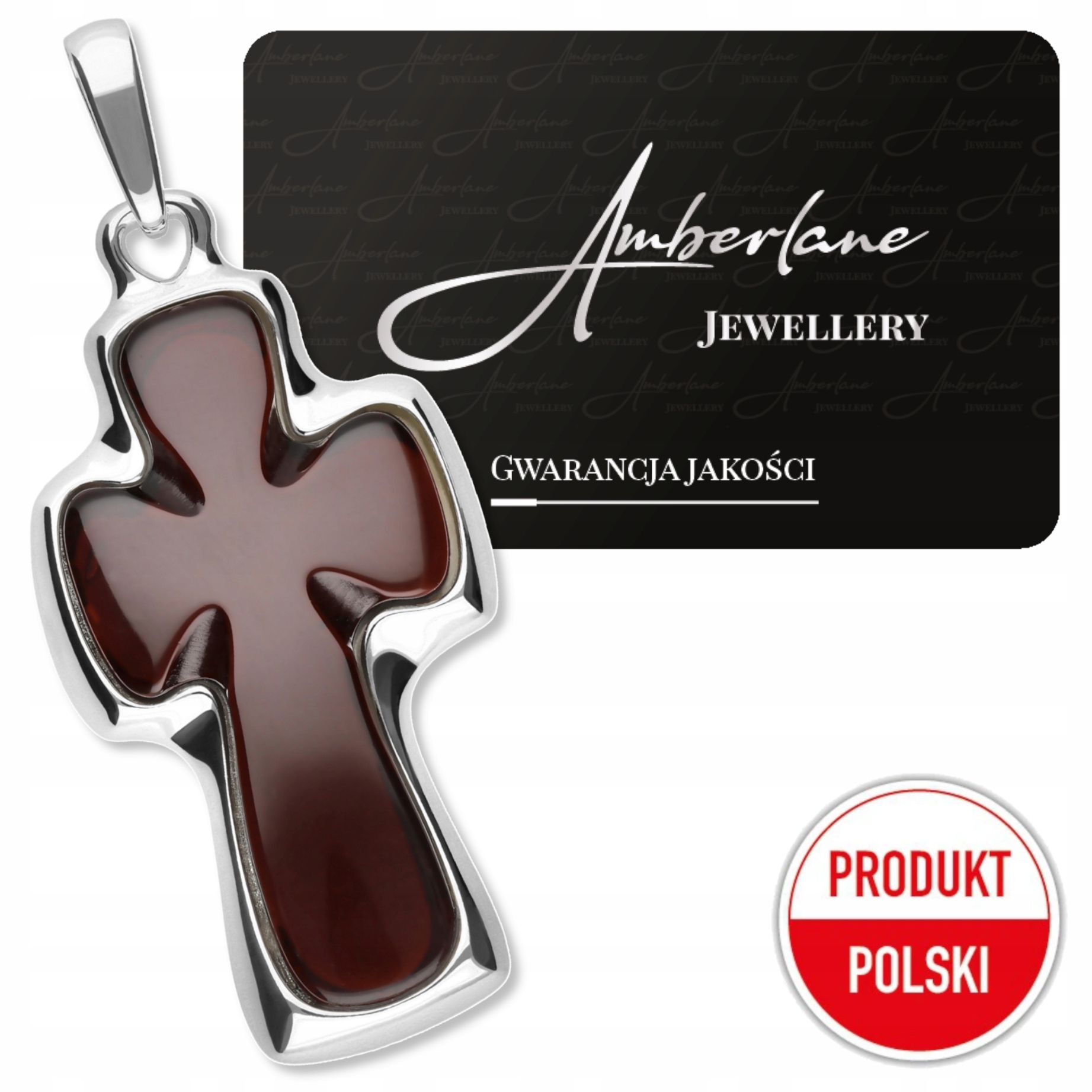 Stříbrný přívěsek Višeň, křížek Stříbro 925