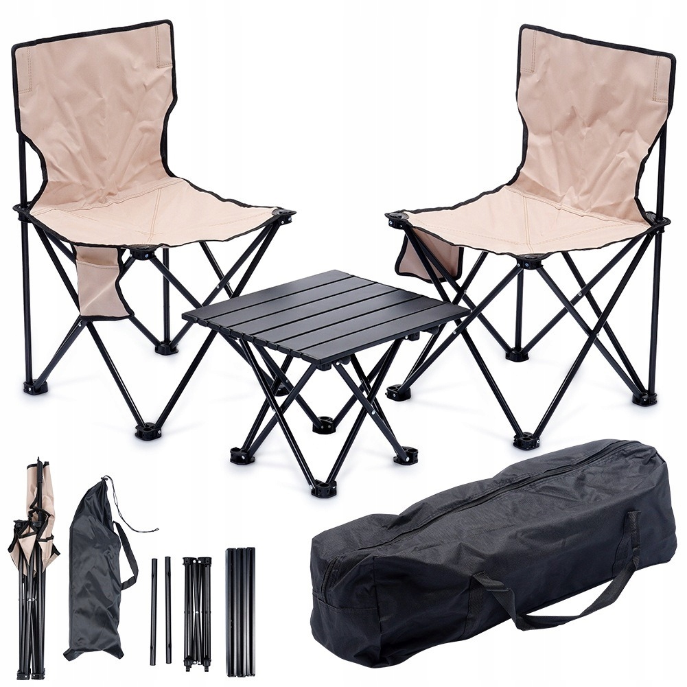 Sada turistických židlí se skládacím stolem, přenosná Redcliffs 3 el.