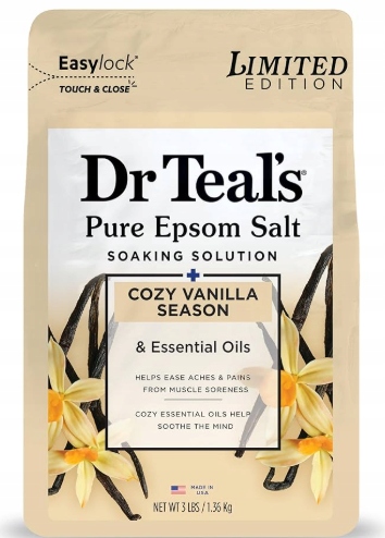 Dr Teal;s Pure Epsom Salt Cozy Vanilla Season 1,36 kg – sůl do koupele