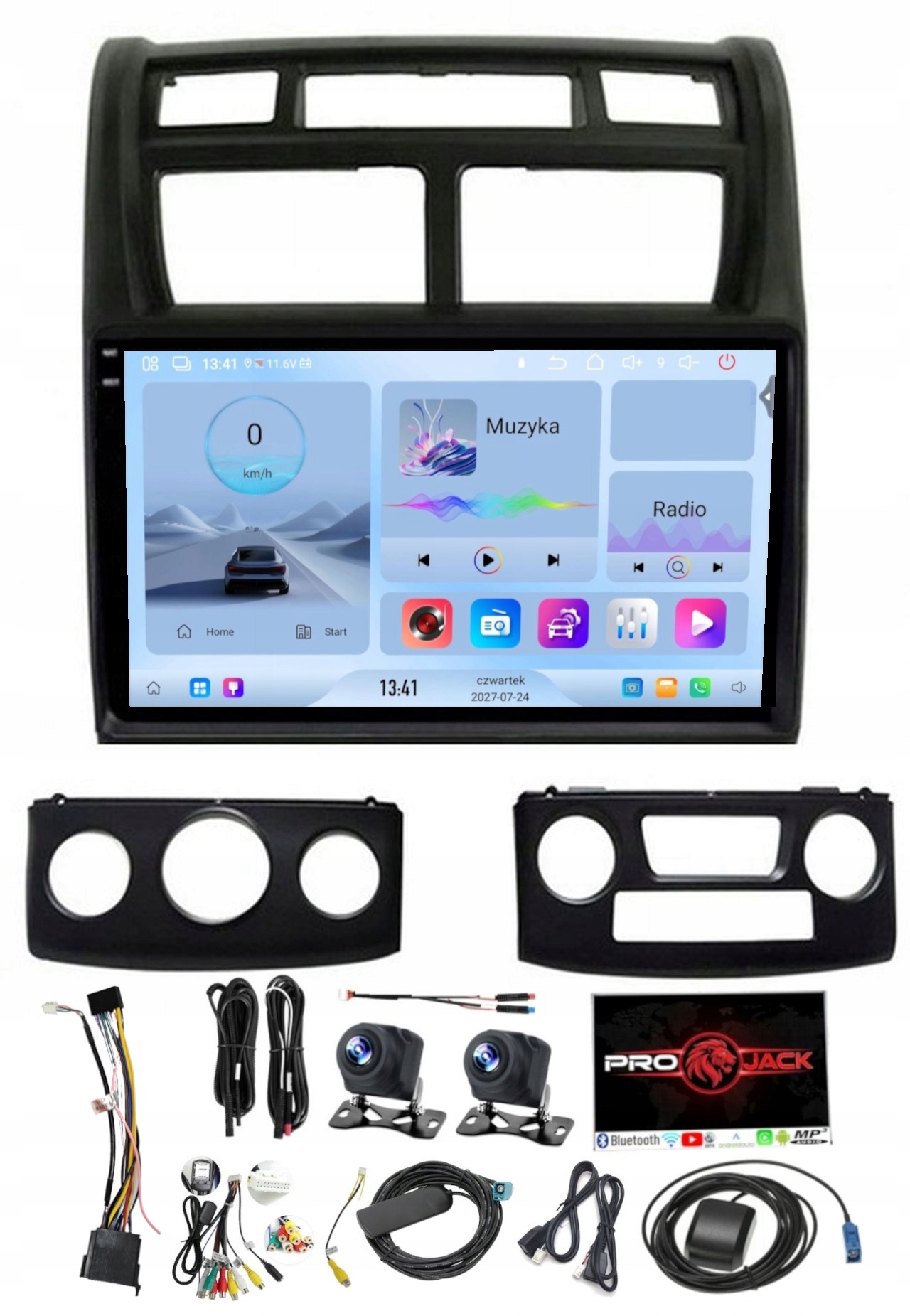 Rádio Navigácia Android Kia Sportage 2008-2010 Carplay Wifi Usb 64GB Sim