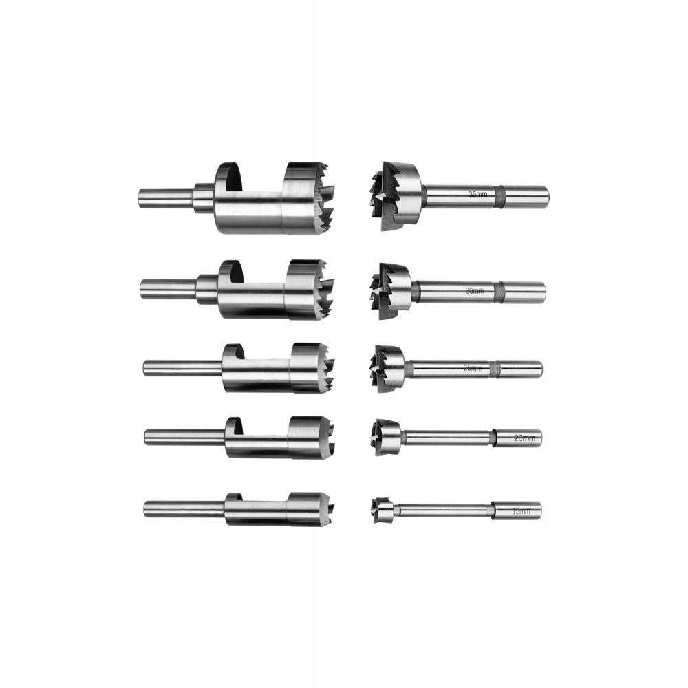 Drel Sada sukovníků na dřevo 15-35 mm 10 Ks.