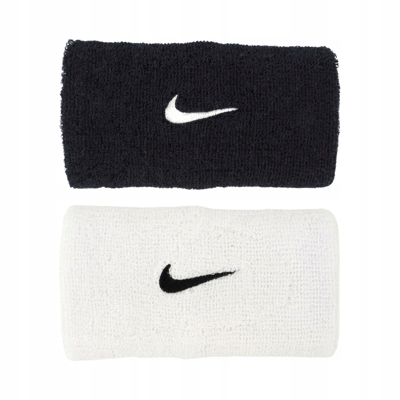 Frotky na ruku Nike Swoosh Wristbands 2 ks bílo-černé N1012406036OS