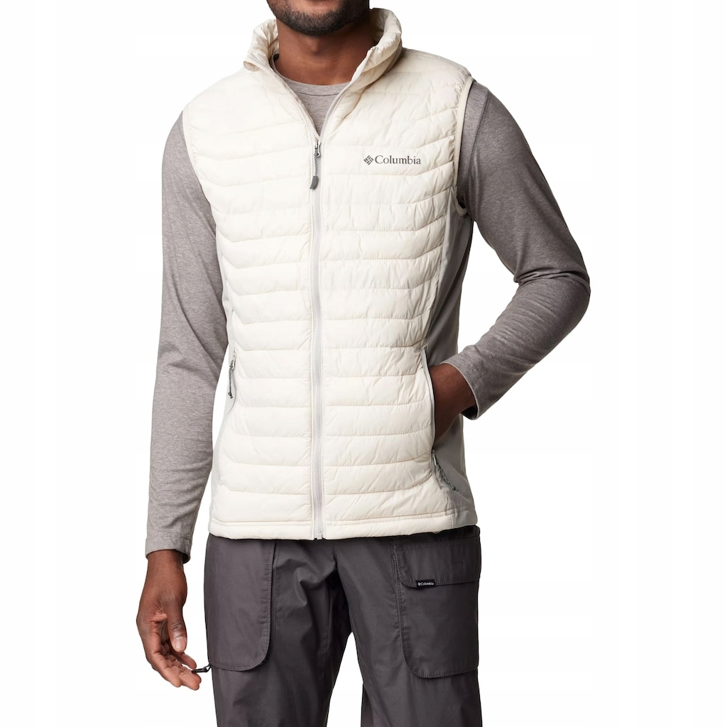 Bezrukávová prošívaná vesta Columbia Powder Pass Dark Stone/Flint Grey S
