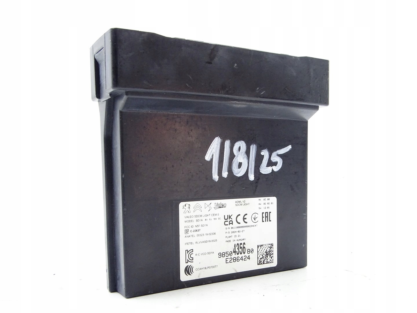 modulo Centralina luci PEUGEOT E 2008 II 9850435680