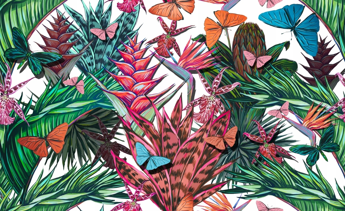 

Fototapeta Flizelina Wzór w kwiaty 416x254