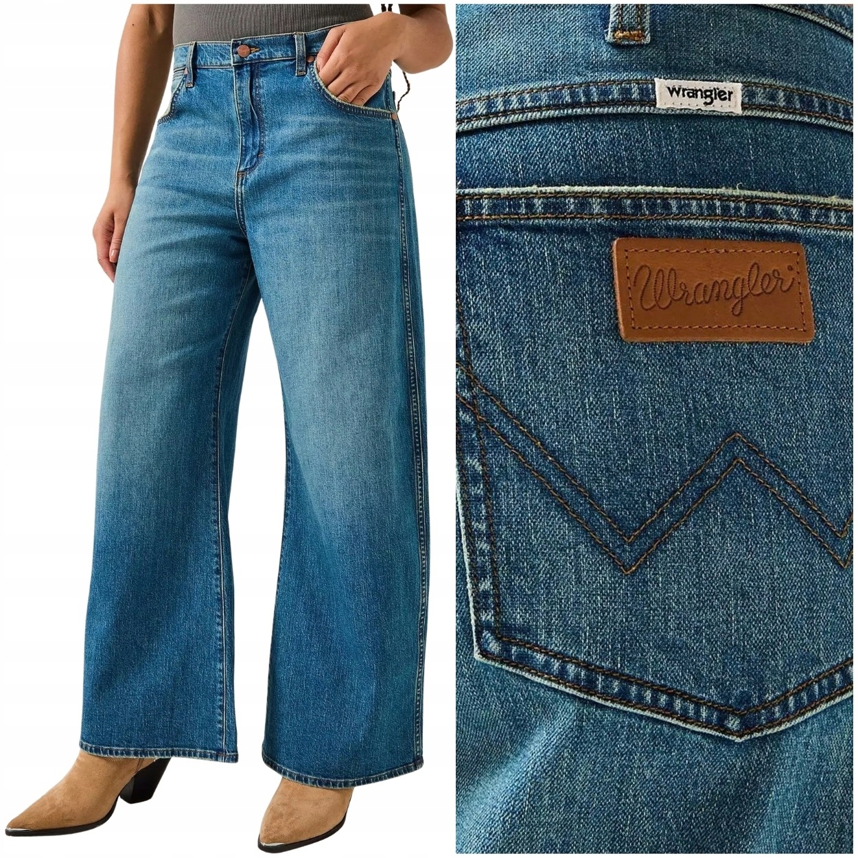 Wrangler Low Rise Big Baggy volné vysoké dámské džínové kalhoty W31 L32