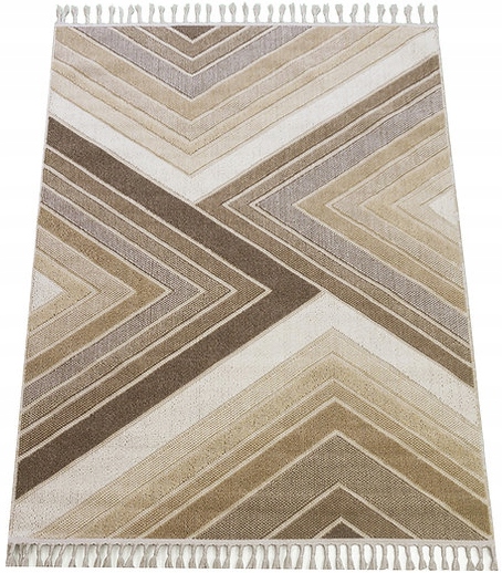 Koberec 120x180 Boho Obývacia Izba Spálňa Béžová Berber