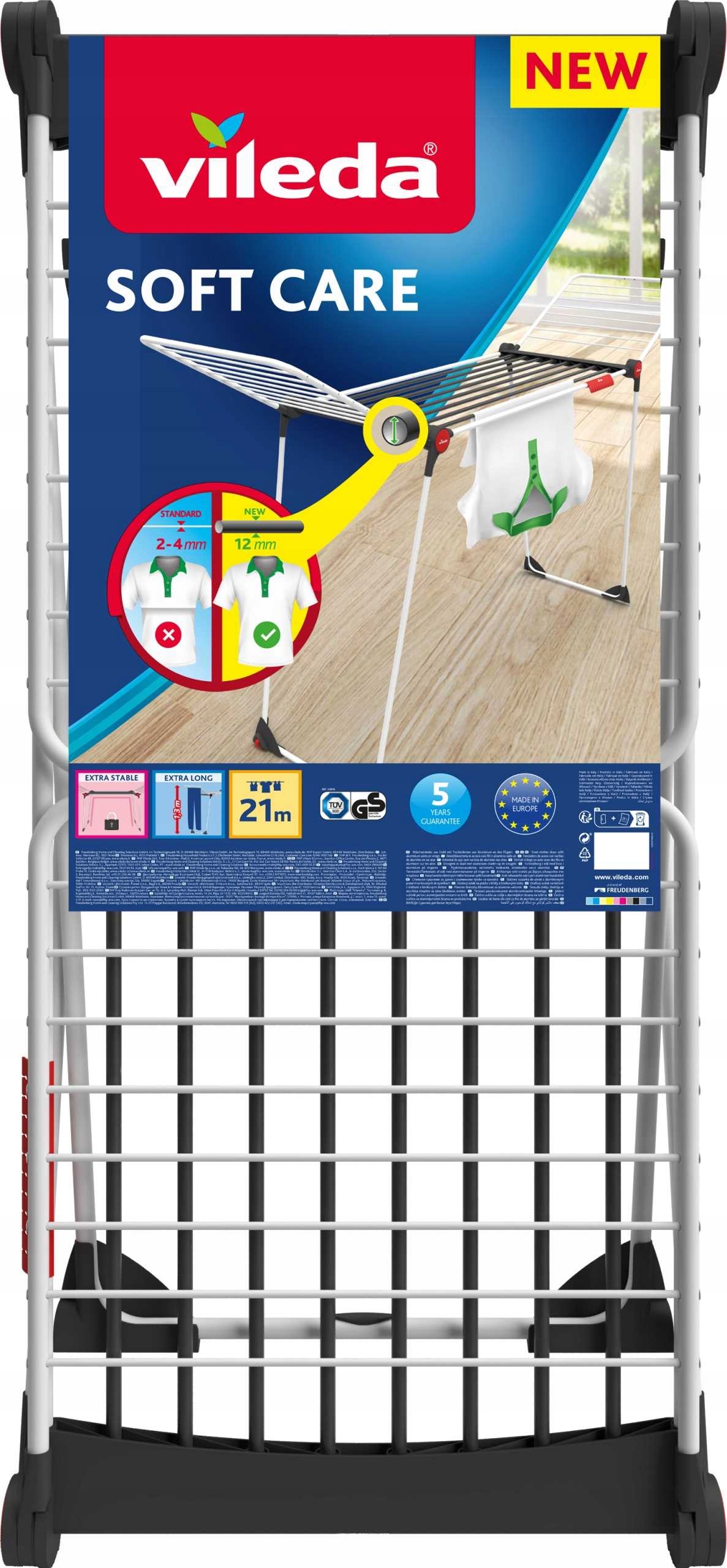 Levně Vileda Soft Care Sušák Na Prádlo Rozkládací Pokojová 21 M