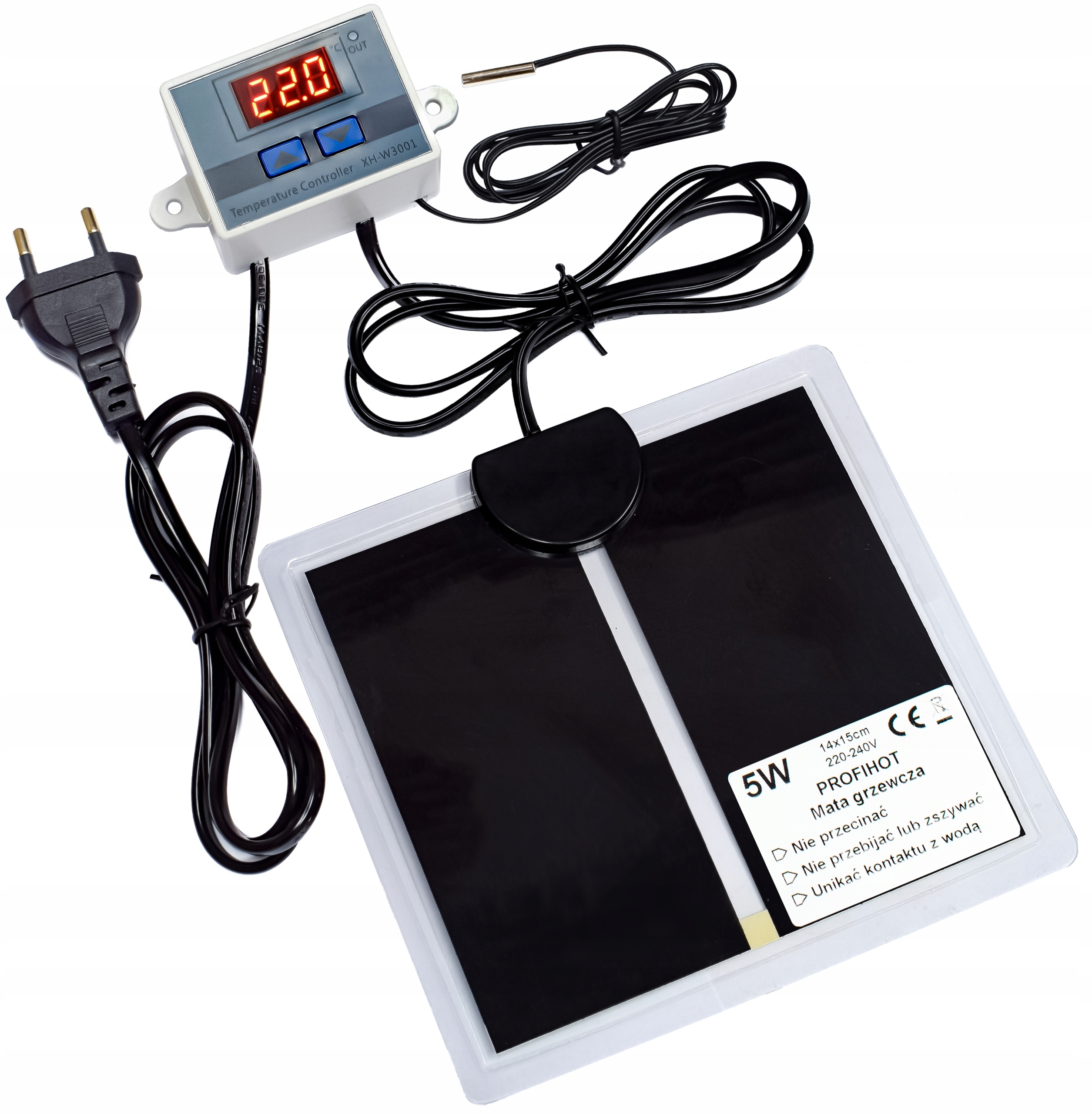 

Mata Grzewcza Z Termostatem Do Terrarium 14x15 5W