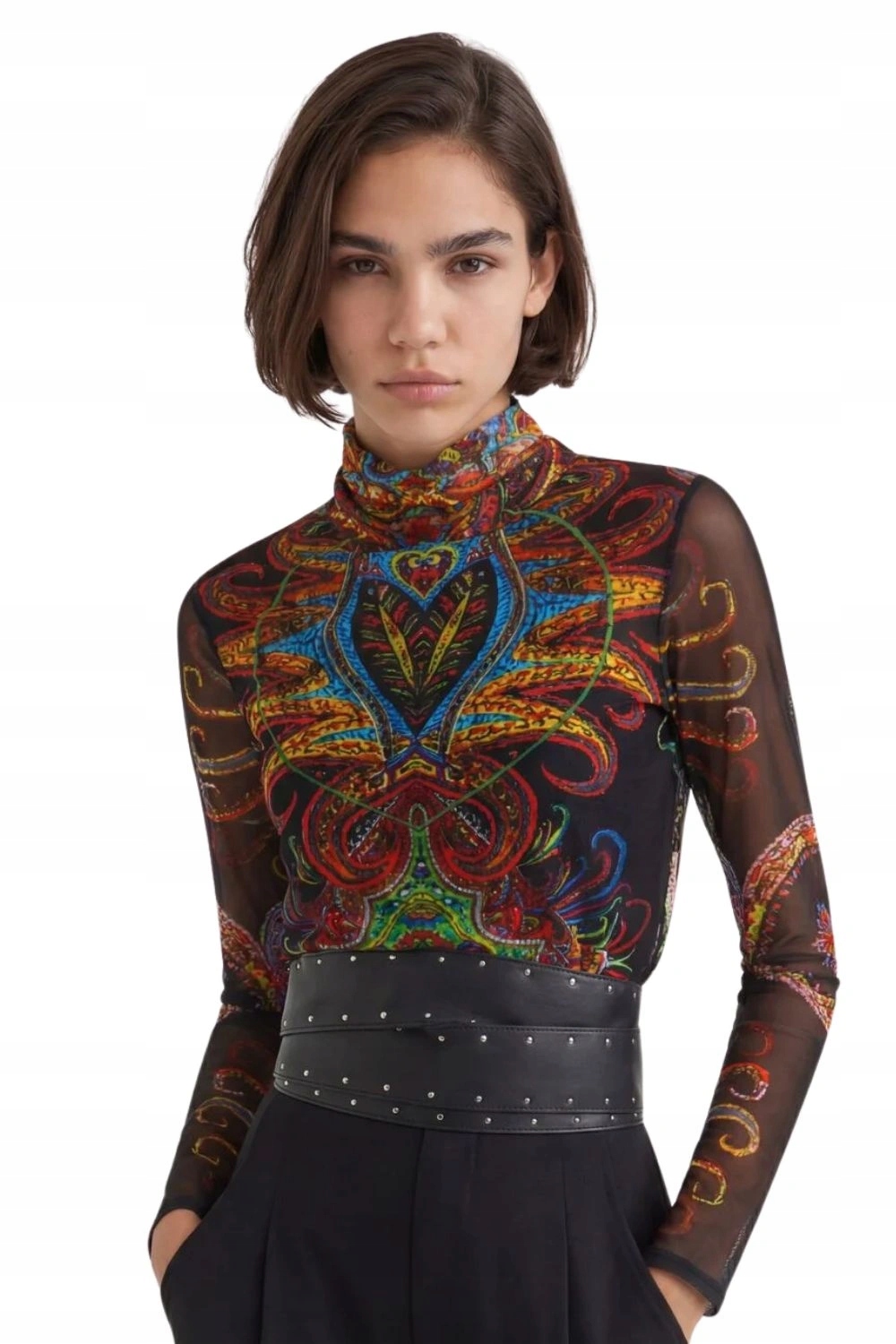 Tričko Desigual by Mr. Christian Lacroix – dámská vzorovaná halenka vel. M