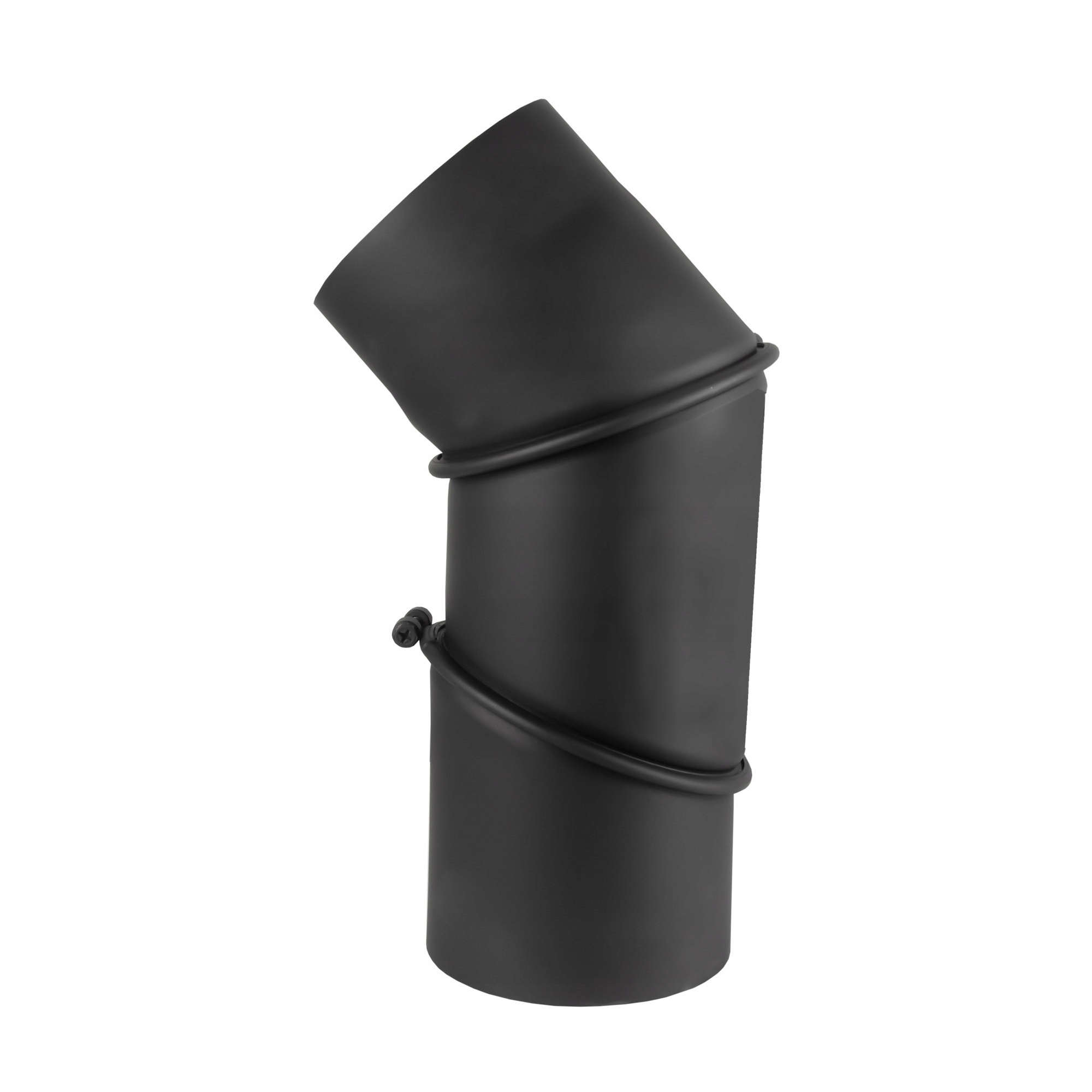 Kb koleno univerzální nastavitelné černé kouřové 2,0 mm fi 160 kamna