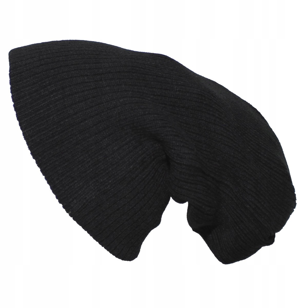 CZAPKA BEANIE DŁUGA CZARNA