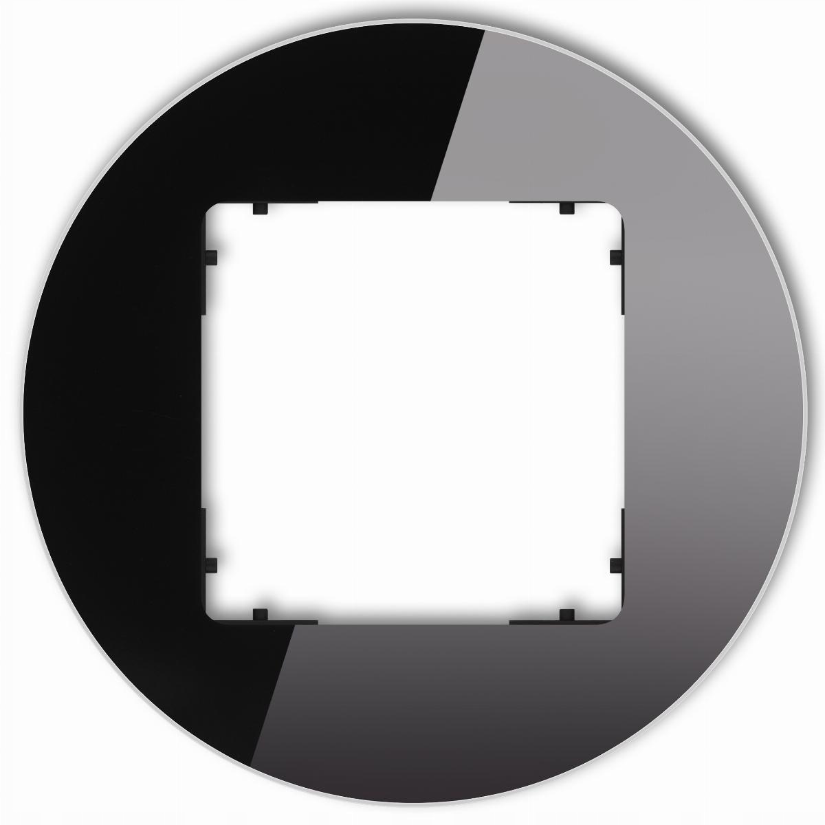 

Icon Ramka pojedyncza okrągła efekt szkła czarny