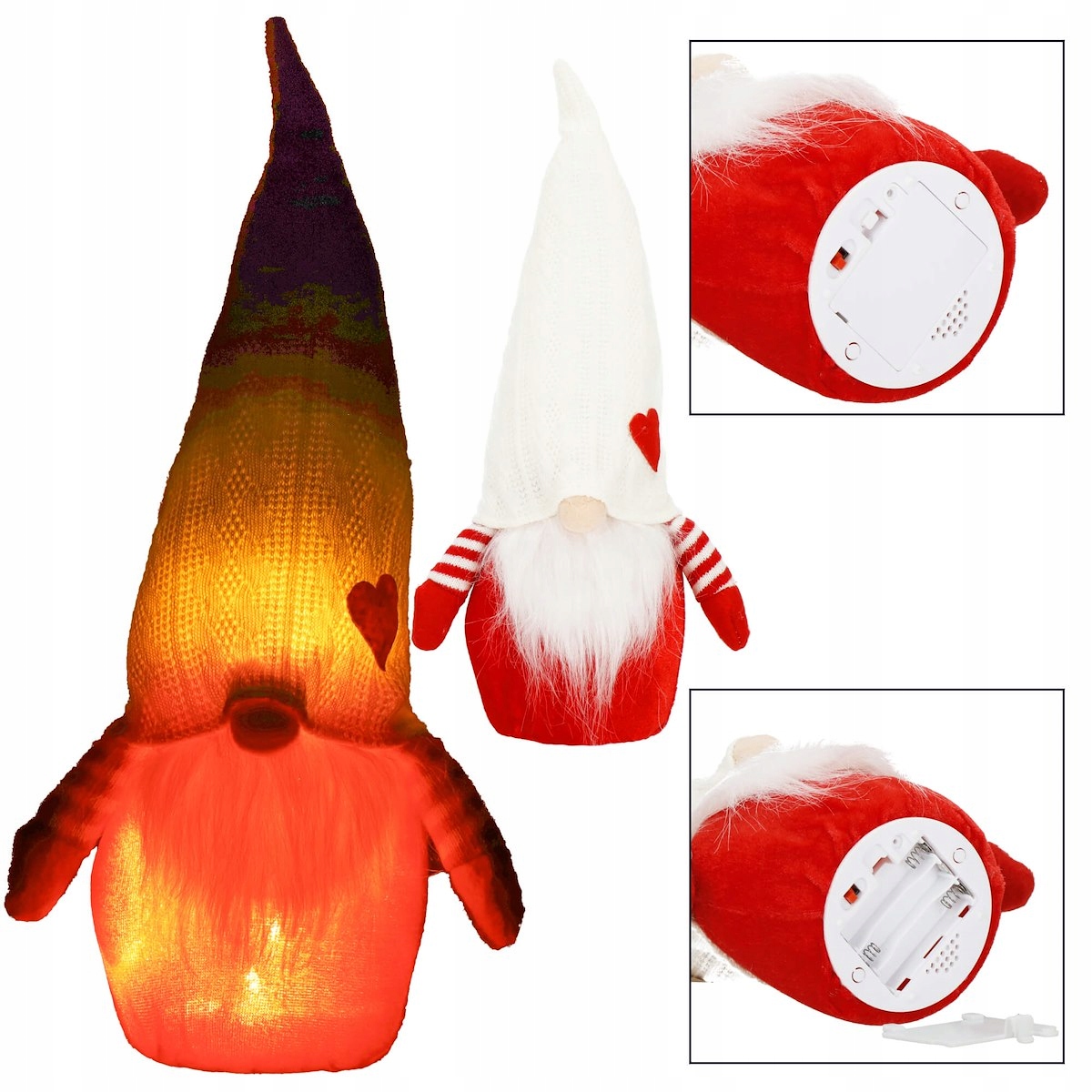 SKRZAT KRASNAL ŚWIĄTECZNY ŚWIECĄCY 33 CM GNOM LED OZDOBA PREZENT NA ŚWIĘTA Marka Springos