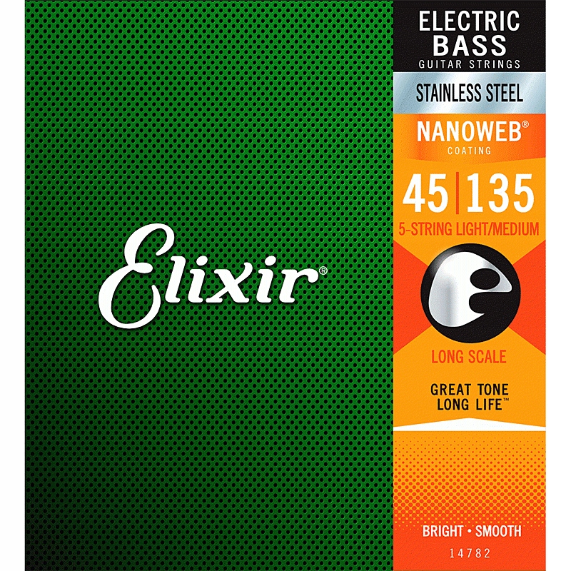 Struny pro 5strunnou baskytaru Elixir Stainless Steel (45-135)