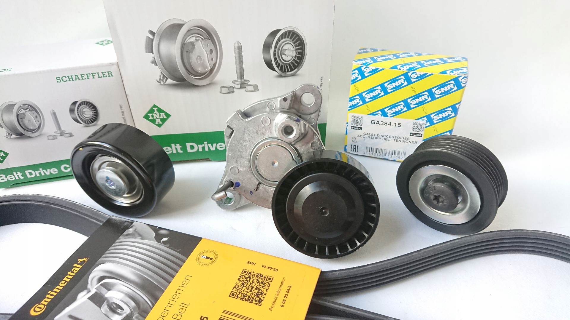 NAPINACZ INA + PASEK CONTI + ROLKI INA SNR HYUNDAI KIA Numer katalogowy części 534 0550 10