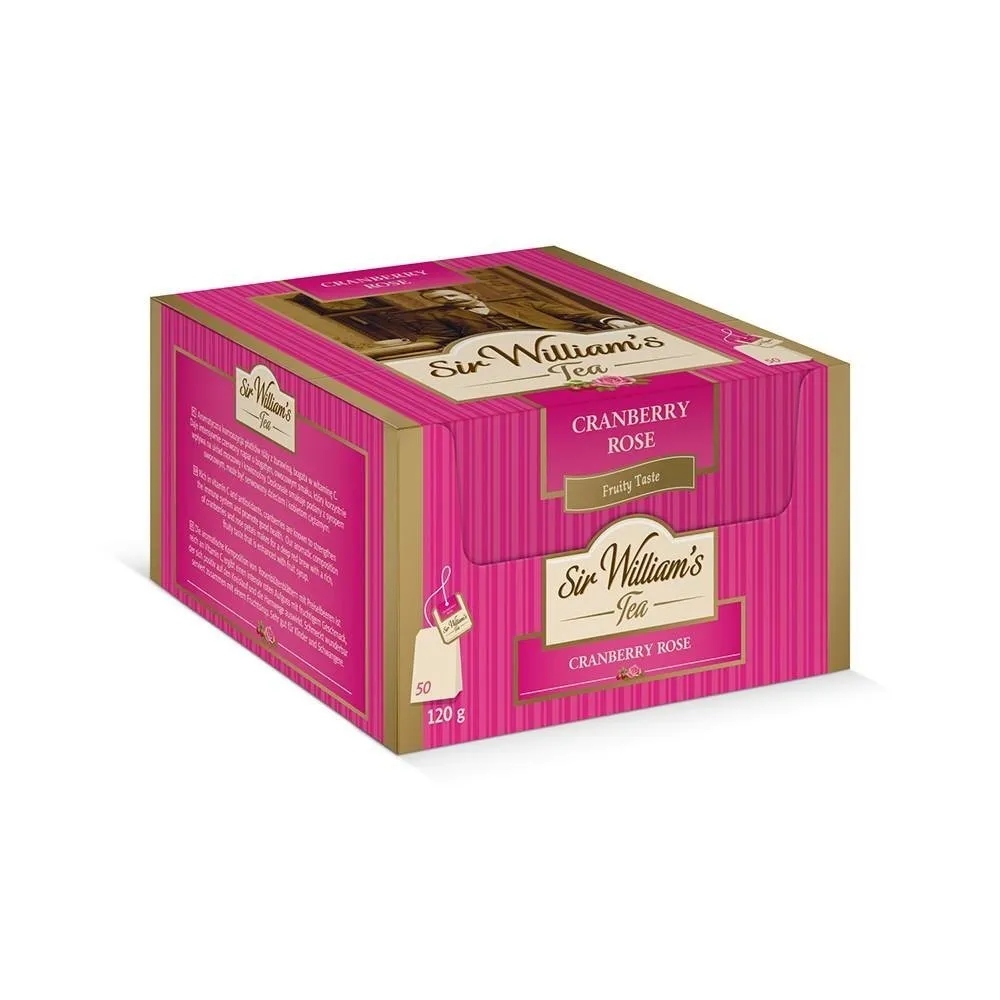 Sir William’s Tea Cranberry Rose čaj s růží 50x2,4 g