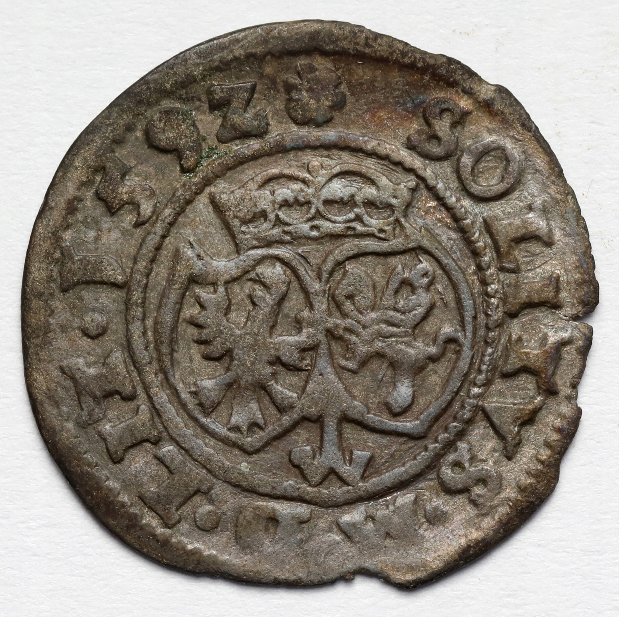 1216. Zygmunt III Waza, Szeląg Wilno 1592 - SoliTVS - RZADKI (R5)