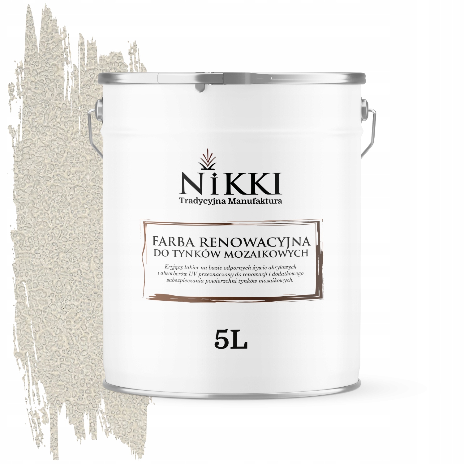 Obnovovacia farba na mozaikovú omietku 5L Obnova Biela Cestná RAL9016