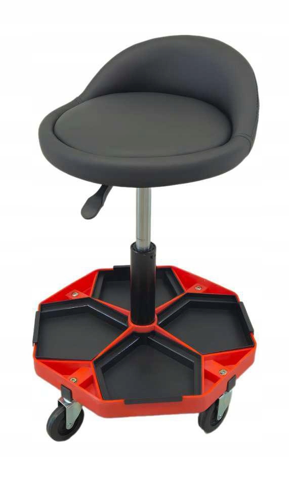 SIEDZISKO KRZESŁO WARSZTATOWE TELESKOPOWE 410-560MM OBROTOWE +OPARCIE
