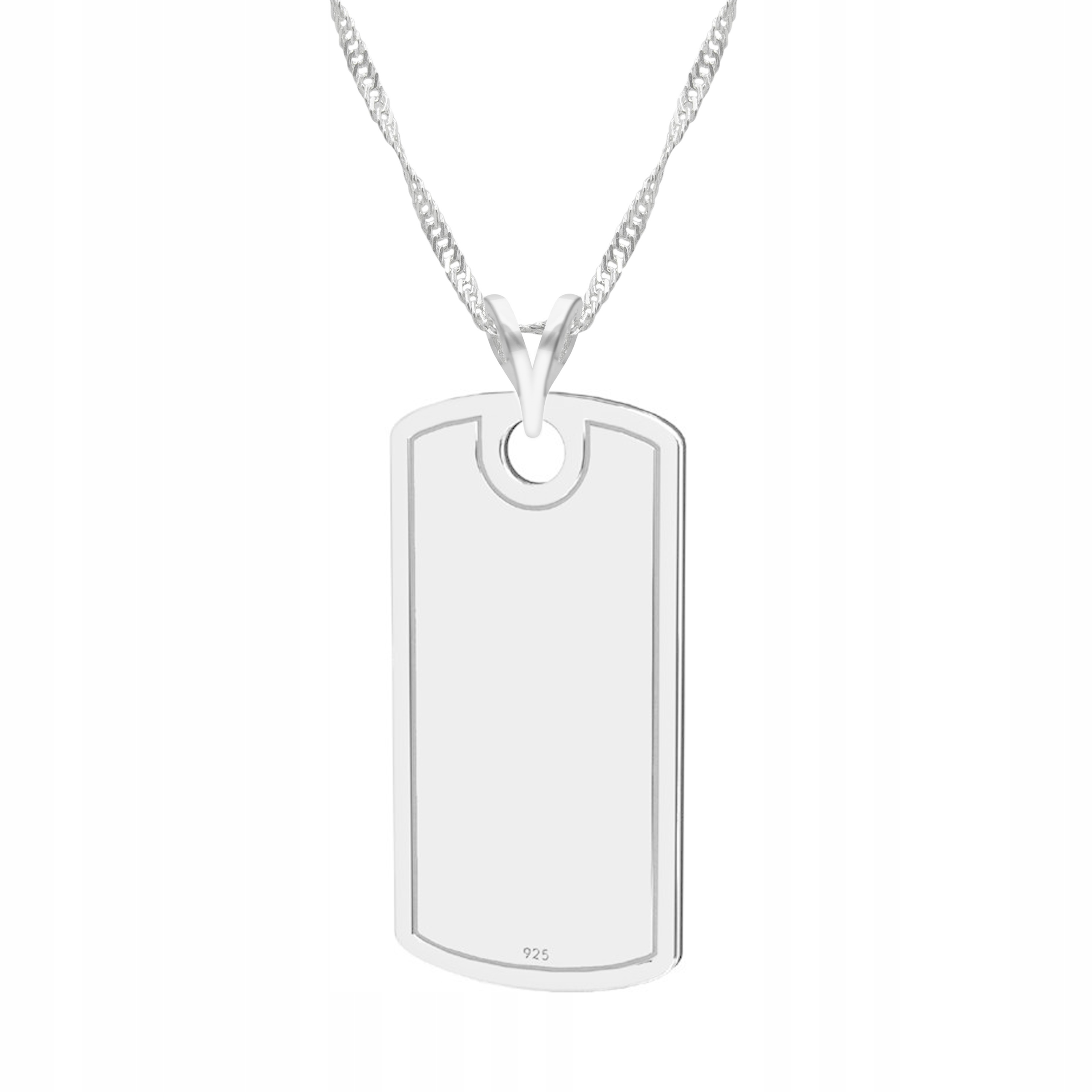 Stříbrný řetízek s přívěskem 925 Vojenská Známka
