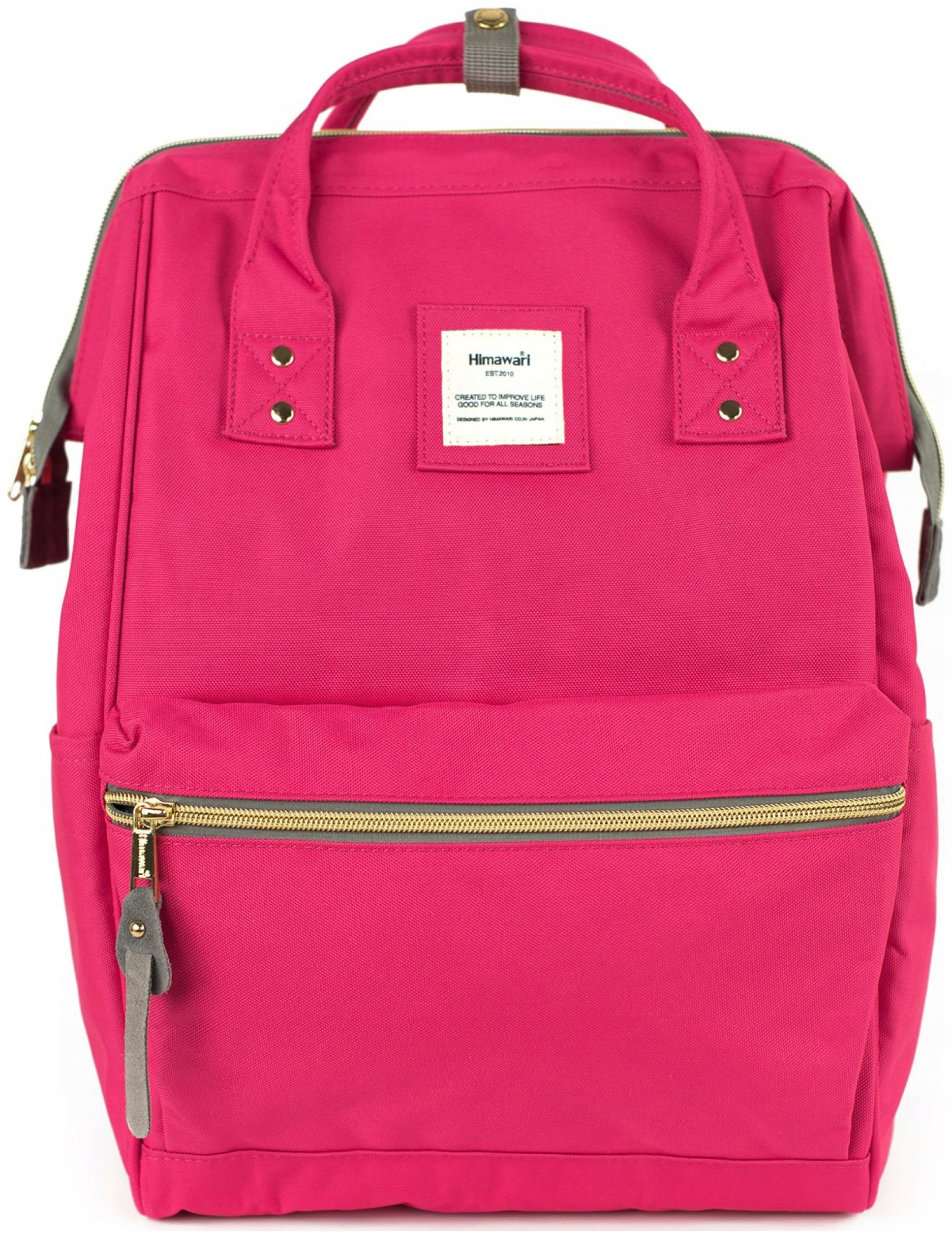 Batoh na notebook Himawari Classic – prostorný, Usb do práce, Fuchsiová