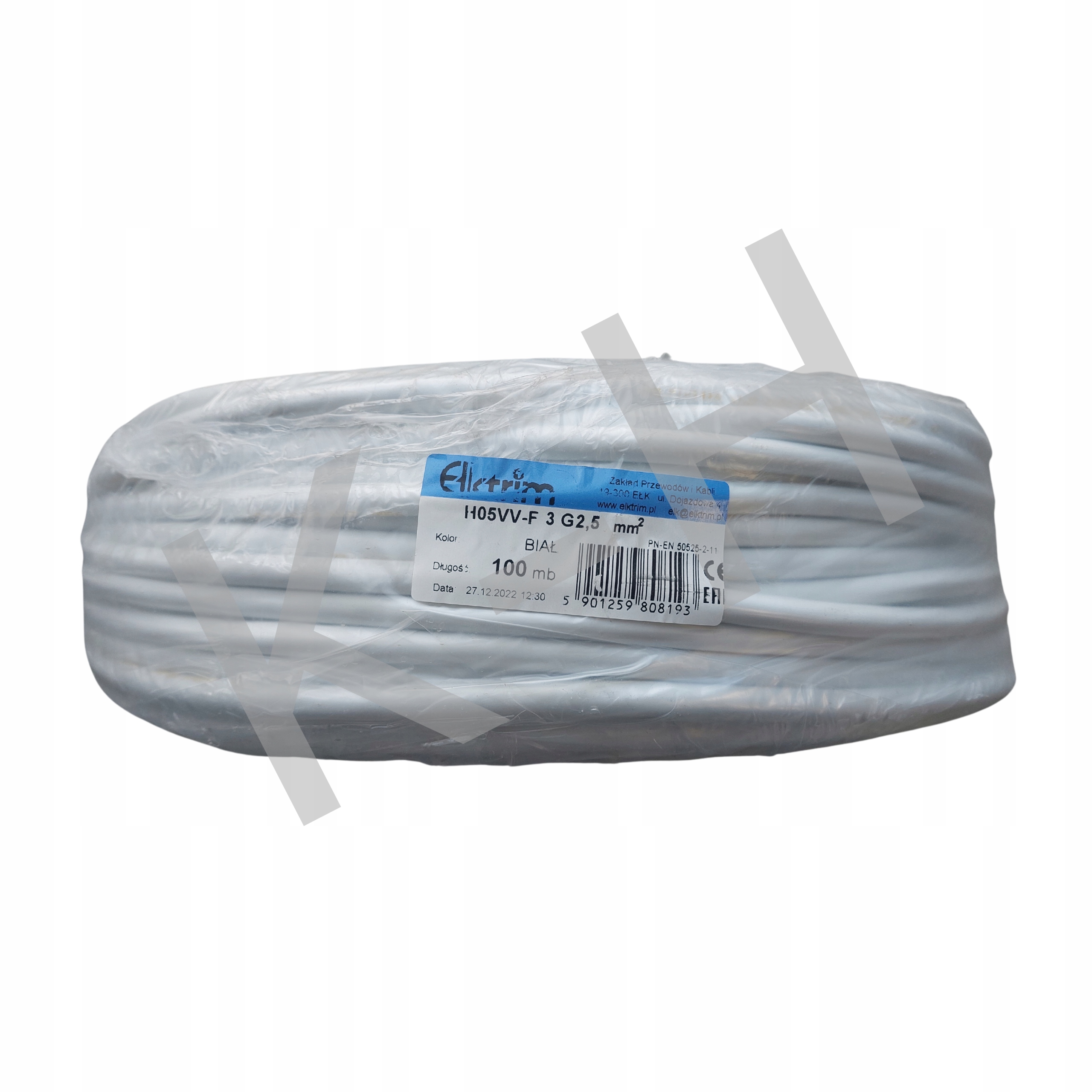 Elektrický kábel H05VV-F/OWY 3x2,5 500V žo 100 m