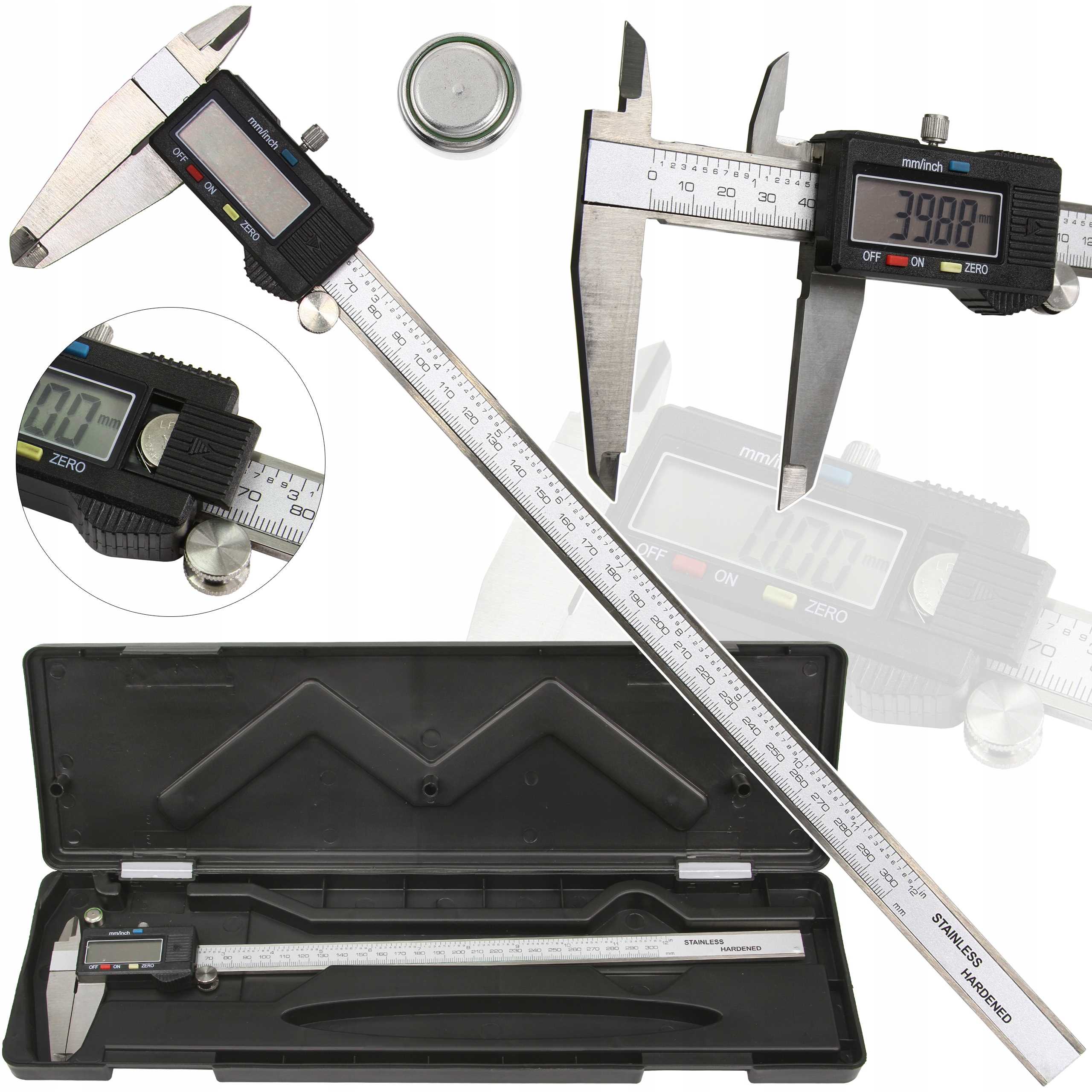 Digitální Elektronické Posuvné Měřítko Mar-pol 300 MM LCD Ocel Inox